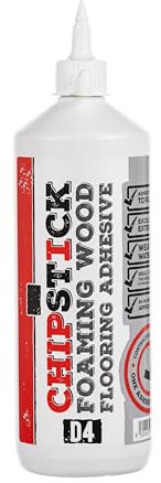 Chipstick D4 PU Foaming Chipboard Flooring Glue - High Performance Expanding Wood Adhesive - 500ML - Used for laying Chipboard floorboards and laying stairs…