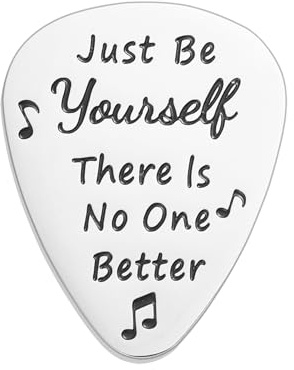 Taylor - Púa de guitarra con cita inspiradora, regalos para amantes de la música, para niñas y niños, púas de guitarra de acero inoxidable