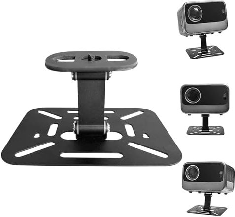 bechoanigel Support Projecteur,Multifonctionnel Support de Projecteur, 1/4 Base Télescopique, Montage Mural, sur Table ou au Plafond, Support pour Projecteur pour Plupart des projecteurs, Rotatif
