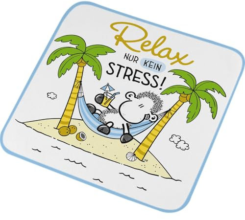 Sheepworld Zauberhandtuch mit Spruch Relax | kleines Handtuch, Gästehandtuch, in Form gepresst, 30 cmx 30 cm, Baumwolle | Geschenk, lustige Überraschung | 74126