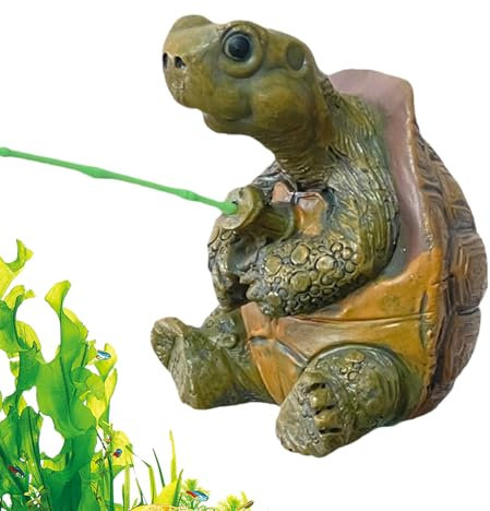 Generico Statua Di Tartaruga Da Stagno | Scultura Esterna in Resina - Figura Animale Per Giardino Terrazzo Balcone