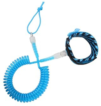 kesurpae Correa de Surf Ligera de Repuesto TPU Premium 5 mm/10 pies en para Espiral para un Rendimiento Suave Que Ayuda a los Atletas a Nadar largas distancias. Cuerda para pies con Resorte en para
