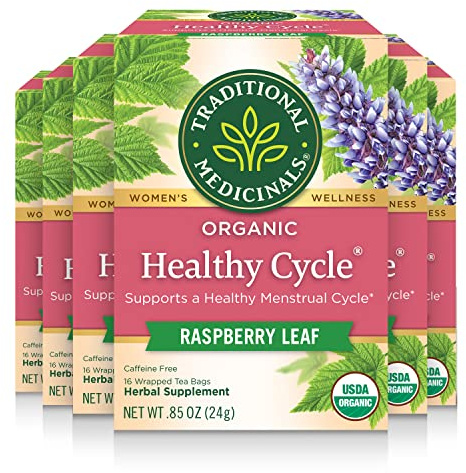 Traditional Medicinals Healthy Cycle Tea, 16 Tea Bags (Pack of 6)