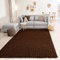VIMODA Prime Shaggy Hochflor Langflor Teppich Einfarbig Modern Braun, Maße:Ø 120 cm Rund