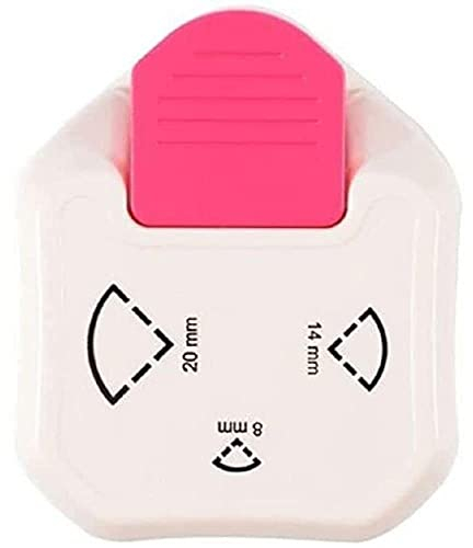 Vaessen Creative 3-in-1 Corner Cutter Tag Punch - 8 / 14 / 20 mm Ticket - for Paper, Cards, Invitations and Photos up to 220 gsm - Ideal for Papercrafts - Scrapbook Supplies