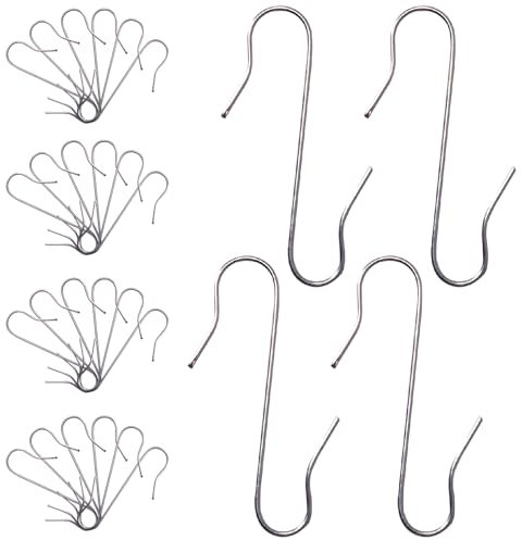 Gallop Chic 150 Kugelaufhänger S-Haken in Silber, S Haken Klein Schnellaufhänger für Weihnachtsbaumschmuck, Doppelhaken für Weihnachtsbaum, Perfekt für Weihnachtskugel Deko-Anhänger, Wiederverwendbar