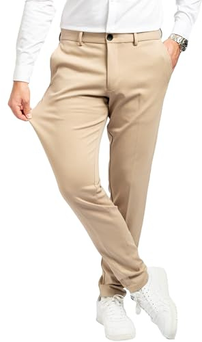 Performance Pants Pantalon Homme - Élégant Pantalon Stretch - Coupe Slim - Pantalons Homme Stretch Confortable et Pratique - Idéal pour Le Travail et Les Loisirs - Chino Homme