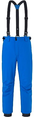 ATLASLAVA Herren Winter Skihose mit Trägern Wasserdicht Warm Winddicht Reißfest Rtmungsaktiv Blue L