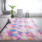 Menkala Hochflor Teppich Bunt Rosa Blau 200x300 cm Groß Modern Weich Flauschig Shaggy Teppiche Waschbarer rutschfest Langflor Fellteppich Kunstfell für Wohnzimmer Schlafzimmer Kinderzimmer Balkon