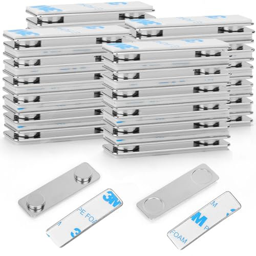 Ninyoon Magnetic Picture Hanger for Wall, Magnetic Picture Frame Poster Hanging System, Strong Wall Magnets Anti-Slip Design - 4.5x1.3cm (24 Pack)