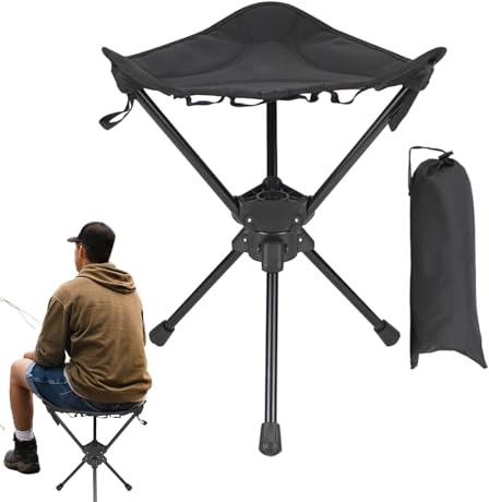 Generisk fällstol – 36 cm utomhuscamping | Oxford-tyg i aluminiumlegering – bärbar vandrings- och fiskepall, gräsmatta, sovsal, resor, vikbar sits, lätt stol