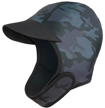 Generisch Bonnet de plongée 2 mm en néoprène avec mentonnière - Bonnet de plongée extensible - Combinaison de surf - Bonnet thermique pour la plongée en apnée, le kayak, la voile, le canoë, les sports