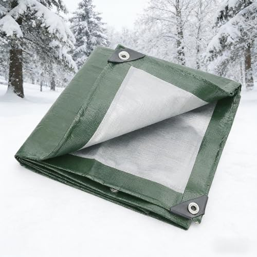 Lona Impermeable Exterior 1 x 5 m Esquinas Reforzadas Impermeable Lona Remolque con Ojales Duradera Multiusos para Muebles Jardín Piscina Coche Gris, Verde