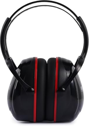 Overhead Ear Defenders 31dB SNR, EN 352-1 Certified Hearing Protection, Adjustable Headband Ear Muffs, Comfortable Noise Reduction for Construction, Industrial & DIY Use