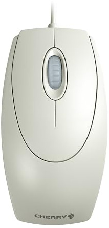 Cherry USB Mouse, Light Gray Retro Style
