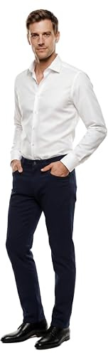 Camisa Marvelis, de manga larga, New Kent, con cuello, de color blanco Weiß 38