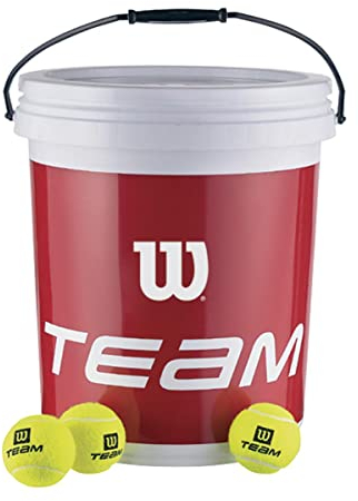 Wilson Tennisbälle Team Trainer, gelb, Eimer mit 72 Bällen, WRT131200