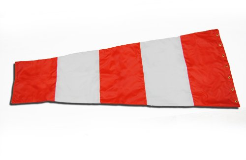 Flughafen Windsack Corporation 45,7 x 152,4 cm orange und weiß Ersatz Windsack 100% USA Made