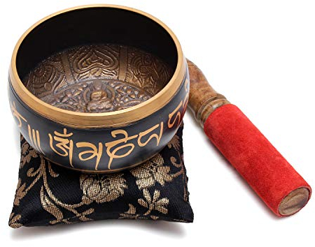 Zap Impex Schönes Geschenk Neue handgemachte Messing 5 Buddha Klangschale Tibetische Meditation Yoga Klangschalen 10,2 cm