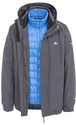 Trespass - Chaqueta de plumón para Hombre 3 en 1, Camino 3 en 1, Hombre, Color Gris, tamaño XXS