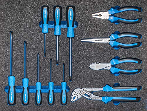 SW-Stahl Z3010-3 Werkstattwagen- Sortiment Zangen und Schraubendr