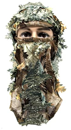 Tarnung Gesichtsmaske 3D Breathable Blätter Jagd Camo Maske Freie Größe Gesichstarnung