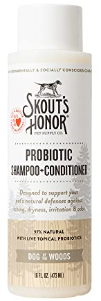 Skout’s Honor Probiotic Natural Dog Shampoo and Conditioner with Avocado Oil & Omega-3s, Gentle Puppy Shampoo, Hydrating Dog Conditioner, 97% Natural, Paraben & Sulfate-Free, Cruelty-Free, 16 oz DOTW