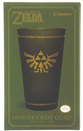 Paladone PP6356NN Hyrule Wappen Glas auf Basis der legendären Legend of Zelda Franchise- für Freunde, Familie und Fans, 450 milliliters, 1 Stück (1er Pack)