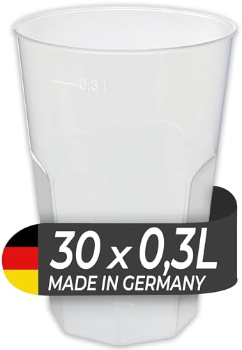 LogiPack GeRo 30 Mehrwegbecher Cocktailbecher 0,3l Made in Germany | Wiederverwendbar | transparent aus PP (Cocktailbecher 0,3l)