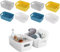 Cisolen 8 Stück Bunt Aufbewahrungsbox Kunststoff Aufbewahrungskorb mit Griffen Küchenschrank Organizer Küche Haushalt Aufbewahrungsboxen Storage Boxes Kunststoffbox für Badezimmer Küche Speisekammer