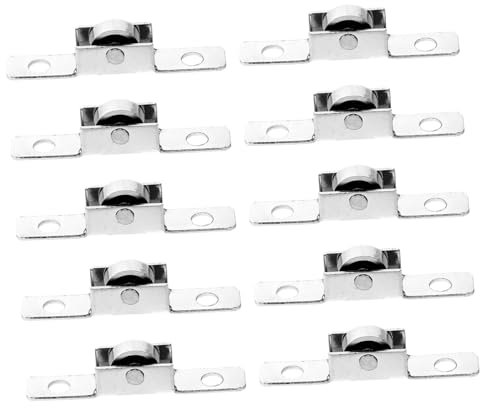 IWOWHERO 10stücke Schiebetürrolle Metallrolle Riemenscheibe Türrolle Schiebetürrolle Terrassentürrolle Schrankrollenräder Schiebetürräder Türrollenrollen Schubladenrollenrolle