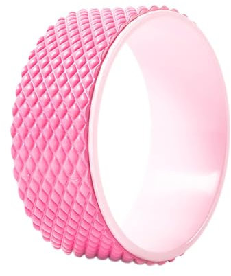 Oshhni Yoga Back Roller, Pilates Auxiliary Wheel, Stretching, Lightweight Accessories,Yoga Wheel,Yoga Prop for Back,Home Gym,Fitness, Pink