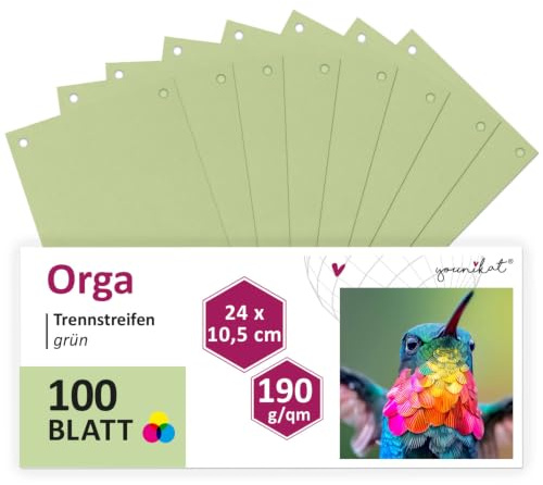 younikat 100 A4 Registerblad Gröna 2 Hål - you0070