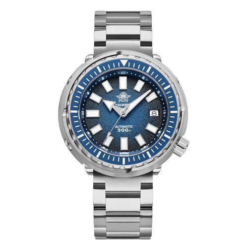 ADDIESDIVE Montre de plongée Automatique pour Homme 300m NH35A mécanique Verre Saphir BGW9 Lumineux Montre analogique pour Homme avec Bracelet en Acier Inoxydable AD2090