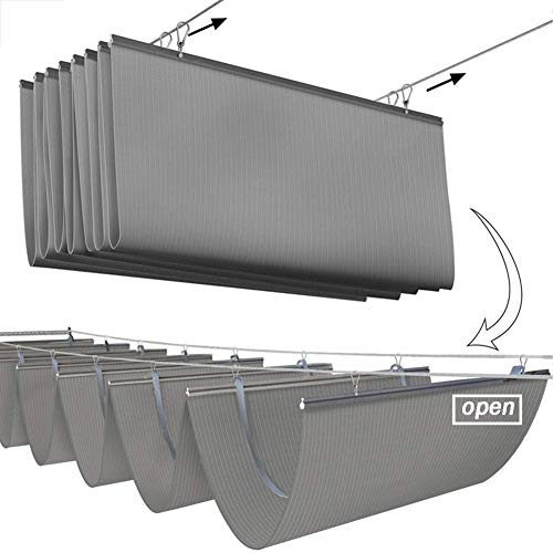Tenda parasole per tensione di fili, protezione UV, tessuto ombreggiante per esterni, patio, giardino, bar, 165 g/m², 35, impermeabile e traspirante