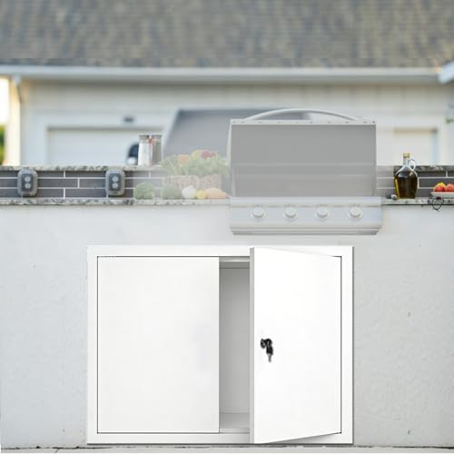 66x58/71x58/91x61 Cm Dubbla Åtkomstdörrar För Utekök, Kraftig Inspektionsdörr För Utvändigt Skåp, Vertikal Servicelucka För Diskho/kanalsystem(36x21/91.4x53.3cm)