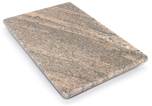 Skärbräda av sten – serveringsfat – köksbräda – stenplatta – underlägg – 2 storlekar (Juparana Colombo glänsande, 30 l x 20 B)