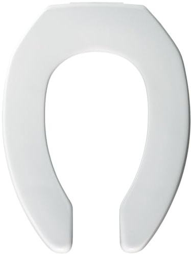 BEMIS 3L2155T 000 Medic-Aid 3 Lift Raised Open Front Plastic Toilet Seat, ELONGATED, Long Lasting Solid Plastic, White