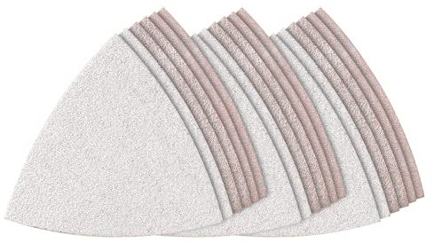 BOSCH Dremel MM80P 18-Pack Oscillating Sandpaper, Includes 80, 120, and 240 Grit Triangle Sheets, Use for Sanding Paint, Varnish, Filling Compound, Silver
