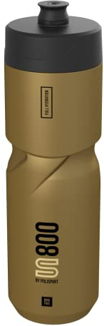 POLISPORT 8645400093 - Bidon vélo du modèle S800 d'une contenance de 800ml. Bouteille d'eau pour Cyclistes sans BPA en Couleur Brun doré