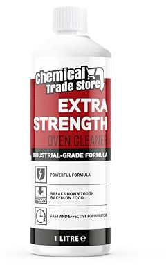 Chemical Trade Store Extra Strength Oven Cleaner 1L - Heavy-Duty Liquid Gel Formula for Removing Tough Grease, Burnt Food, and Carbon Build-Up - Professional Oven Degreaser for Home and Commercial Use