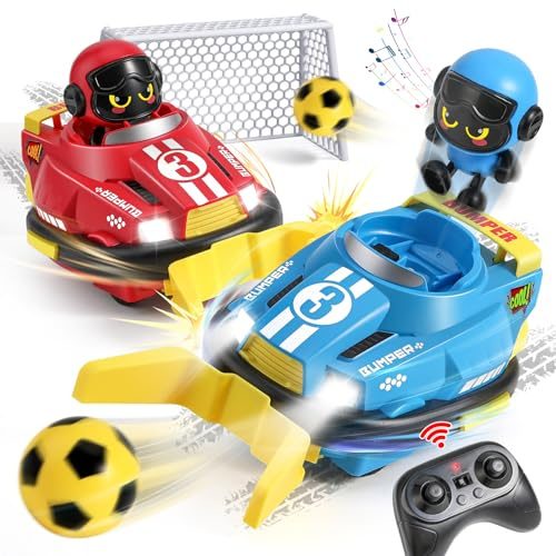 FRUSE Macchina Telecomandata per Bambini,Auto Giocattolo Telecomandata che si Schianta con Figura Espulsione y Musica,2,4 GHz Carrello da Calcio Telecomandato,Auto RC Regalo di Natale Ragazzi Ragazze