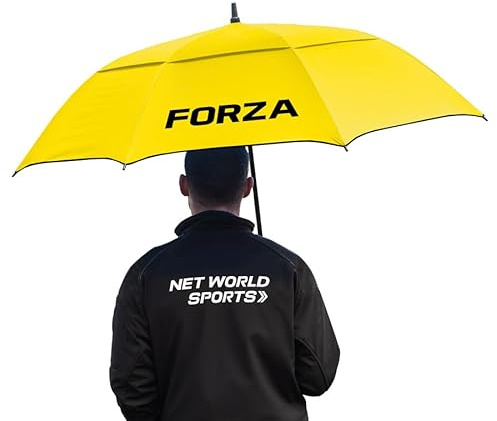 FORZA Sport Umbrellas | 60 Double Layered Canopy With a Locking Button For Instant Opening (FORZA Yellow Umberella, Pack of 1)