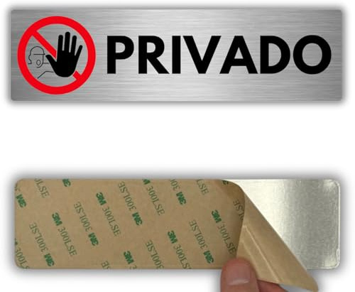 LEIASA | Señal Privado - 5x18 cm - Aluminio - Zona Solo Personal Autorizado