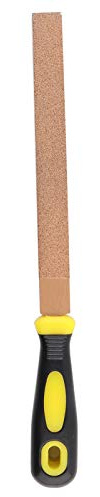Raspa a diamante da 6 a 12 pollici, lima piatta per metalli duri, legno e plastica, utensile manuale con grana grossa e impugnatura comoda per affilare, levigare e intagliare (20,3 cm/8 pollici)