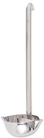 RSVP International Endurance Canning Collection Non-Reactive 18/8 Stainless Steel, Dishwasher Safe, Ladle, 13-1/2