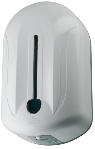 JVD Distributeur Savon Saphir Compatible Gel hydroalcoolique Blanc - Compatible Savon Gel - Automatique Via Infrarouge - Anti-vandalisme - Matériel Professionnel