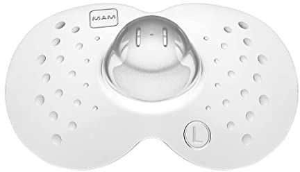 MAM Stillhütchen Größe L (ø 23 mm) im 2er-Set, Brusthütchen zum Schutz beim Stillen, Brustwarzenschutz für maximalen Hautkontakt zwischen Mutter und Kind