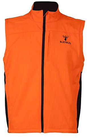 King's Camo Soft Shell Vest, Blaze Orange, X-Large