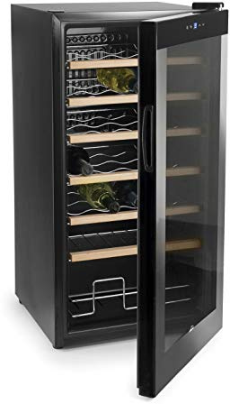LACOR 69238 - Armario Vino Black Line 28 Botellas, compresor, Potencia 85W, Temperatura 5-18 ºC (43x45x84cm)